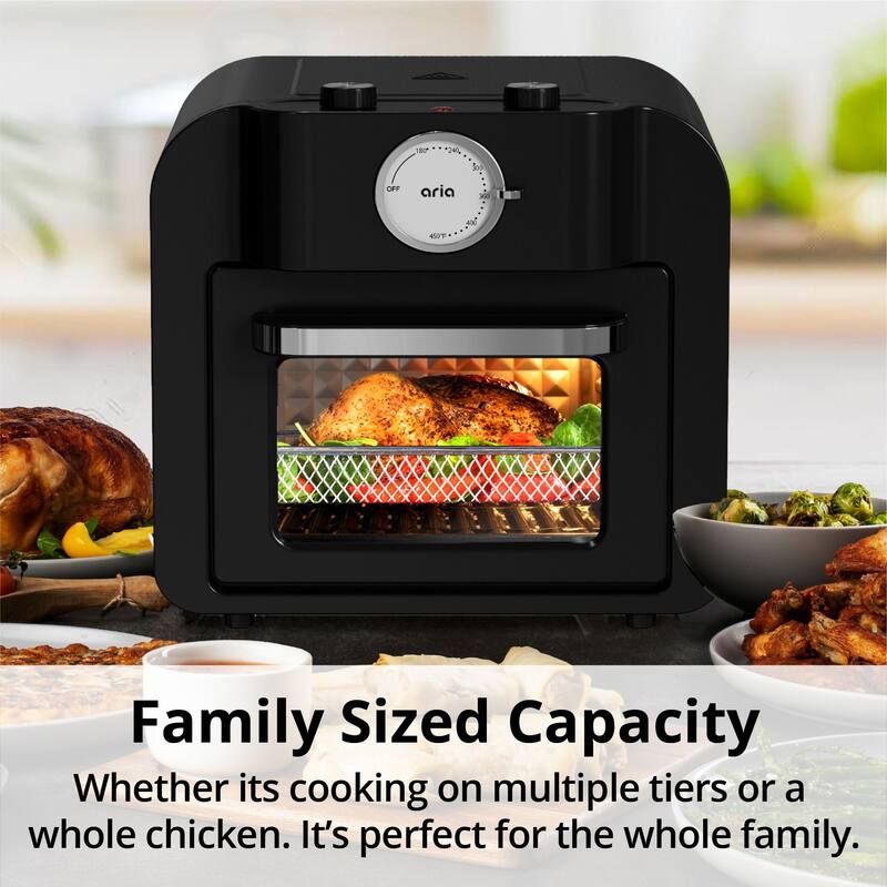 Aria 16QT Retro Air Fryer Toaster Oven