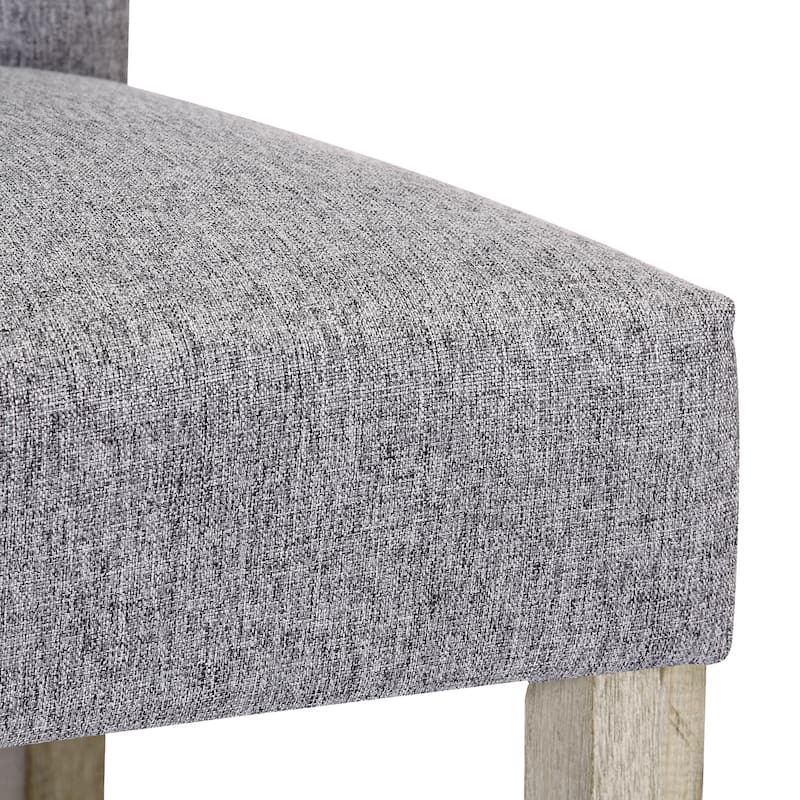 Carter 24" Classic Button Tufted Counter Stool Gray Finish (Set of 2)