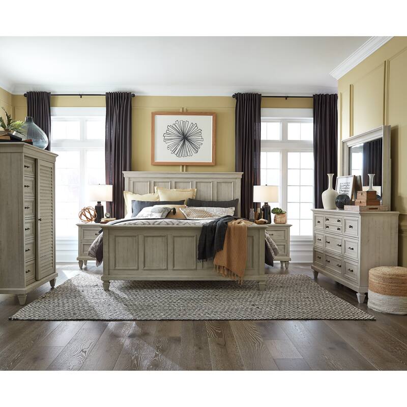Magnussen Home Newport Alabaster Queen Panel Bed