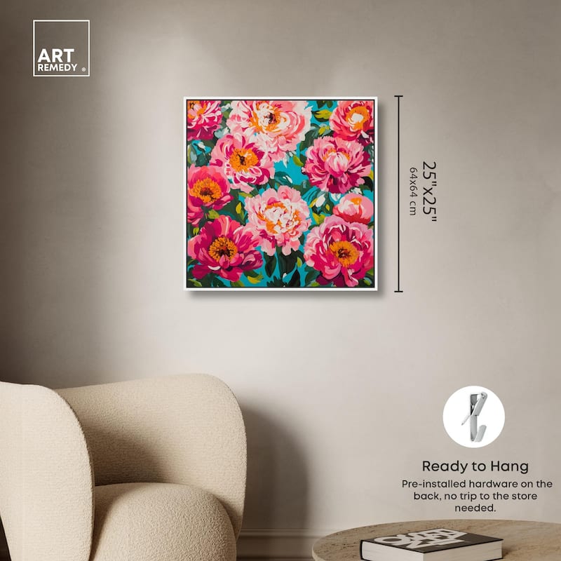 Maximalist Bloom Canvas by Art Remedy