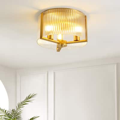 SAFAVIEH Lighting Jetra Flush Mount - 13" W x 13" D x 8" H