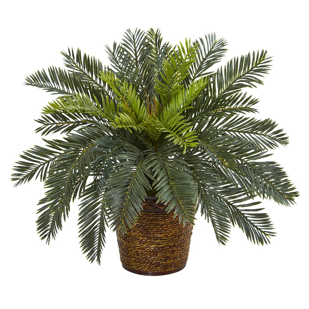 Artificial Bird Plant 4.5Ft Indoor Evergreen Tree in Planter Home Office Decor Realistic Faux Plant - Green - 15