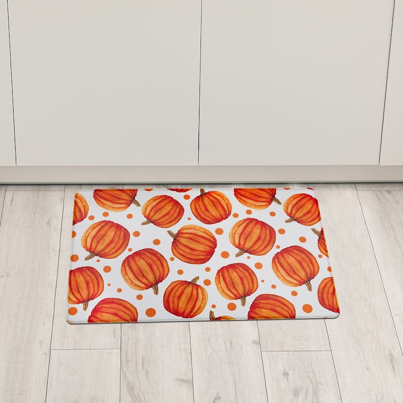 Pumpkins Fall Harvest Kitchen Comfort Anti-Fatigue Floor Mat - 17.75" x 29.5"