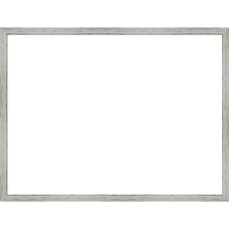 Amanti Art Shiplap White Narrow Framed Dry Erase Magnetic Board