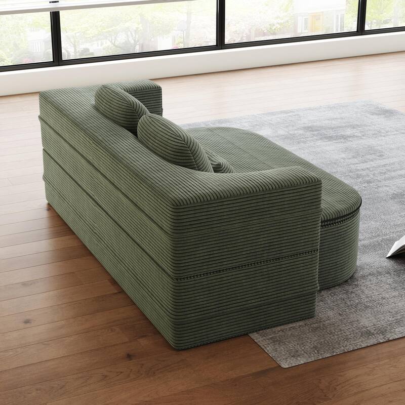 Convertible Sofa Bed Foam Sofa Bed with Blanket
