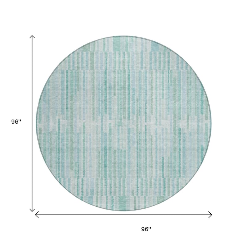 HomeRoots Striped Transitional Rectangle Outdoor Rug