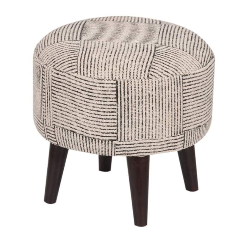 HERAT ORIENTAL Handmade Kilim Upholstered Round Stool