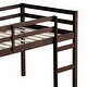 preview thumbnail 11 of 10, Solid Wooden, Rubber Wooden Twin Loft Bed with Ladder, Bed Platform of Strengthened Slats