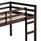 preview thumbnail 5 of 8, Twin Loft Bed with Ladder, Bed Platform of Strengthened Slats, Espresso