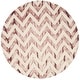 preview thumbnail 116 of 121, SAFAVIEH Dip Dye Marybeth Hand-tufted Wool Chevron Area Rug 7' Round - Ivory/Maroon - Round