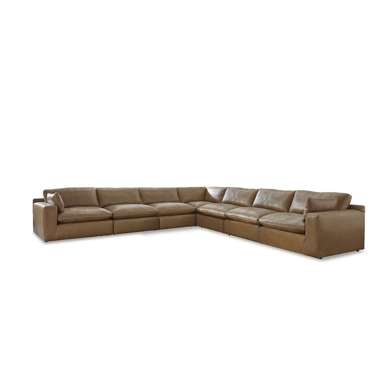 Signature Design by Ashley Emilia Medium Brown 7-Piece Sectional - 170"W x 170"D x 36"H