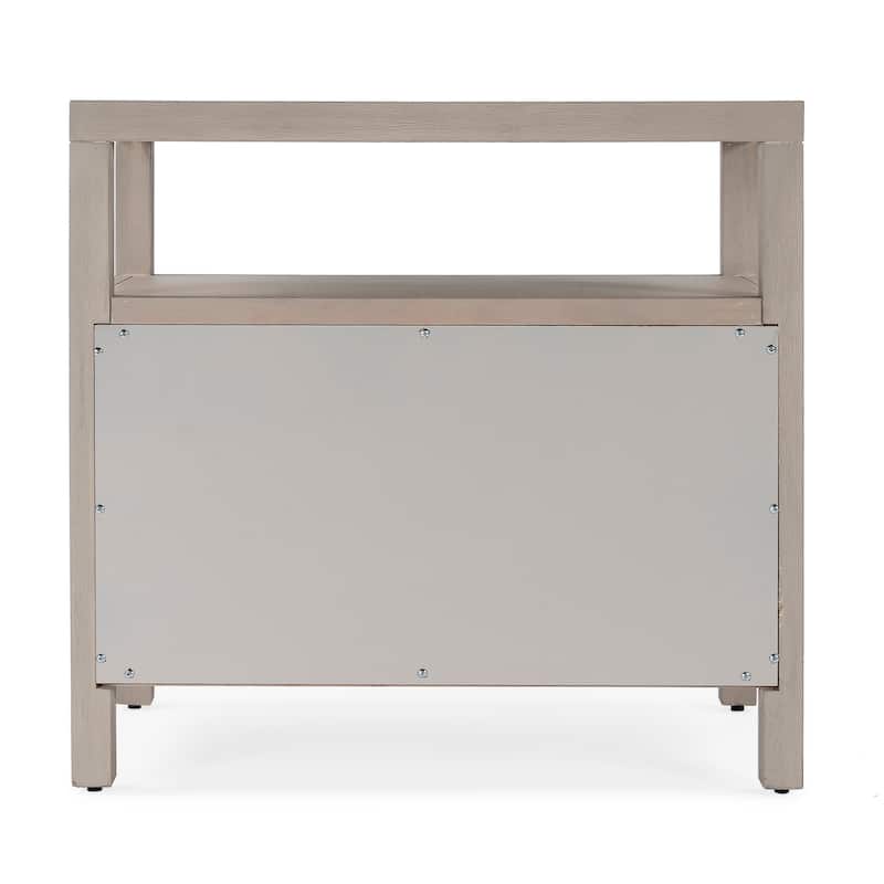 Nora 2-Drawer Wood Wide Nightstand