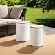 preview thumbnail 5 of 28, Glitzhome Set of 2 Industrial Farmhouse Outdoor Stool Storage Ottomans