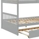 preview thumbnail 11 of 16, Minimalist Design Wooden Detachable Full Over Full Bunk Bed with Trundle Bed