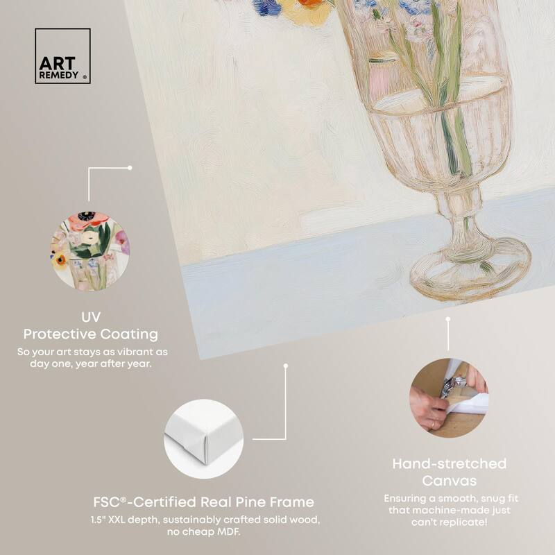 Gentle Bouquet Canvas by Art Remedy, Gallery Wrapped