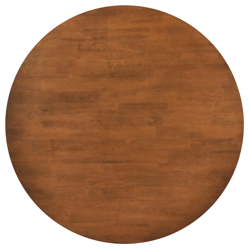 Dinah Walnut 5-piece Round Solid Wood Dining Set