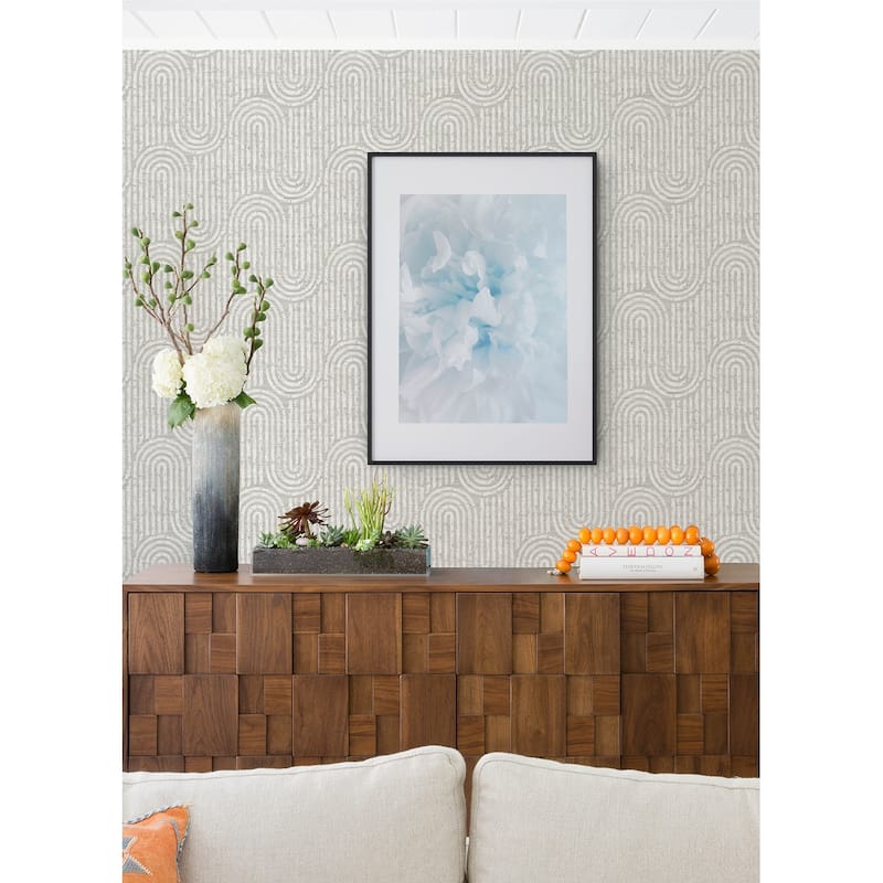 A-Street Prints Trippet Bone Zen Waves Wallpaper