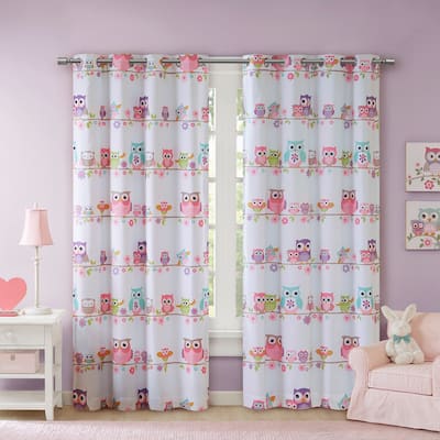 Owl Printed Blackout Curtain Panel(Only 1 Pc Panel)