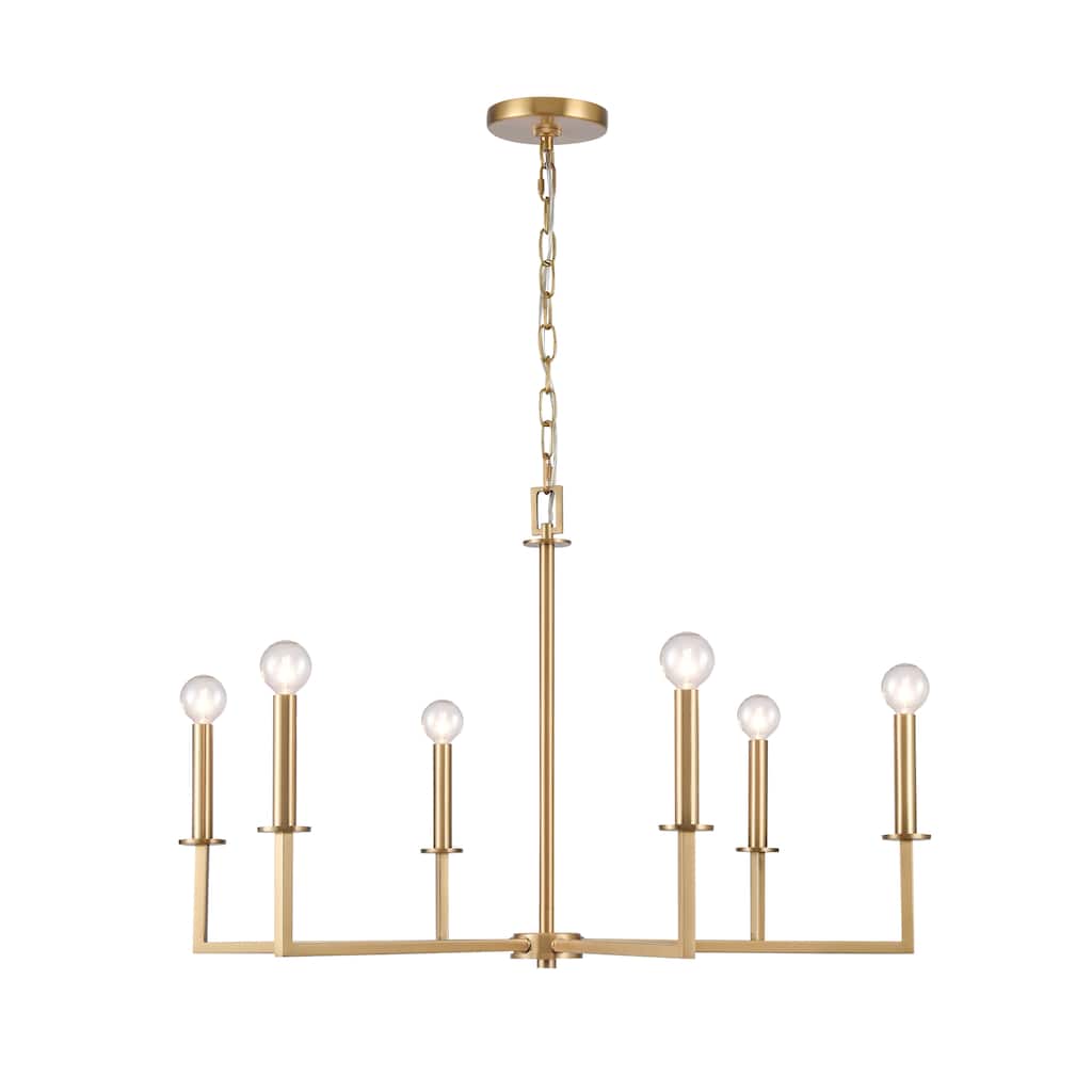 Elk Home Dunne Multi Finishes Metal 6 Light Chandelier