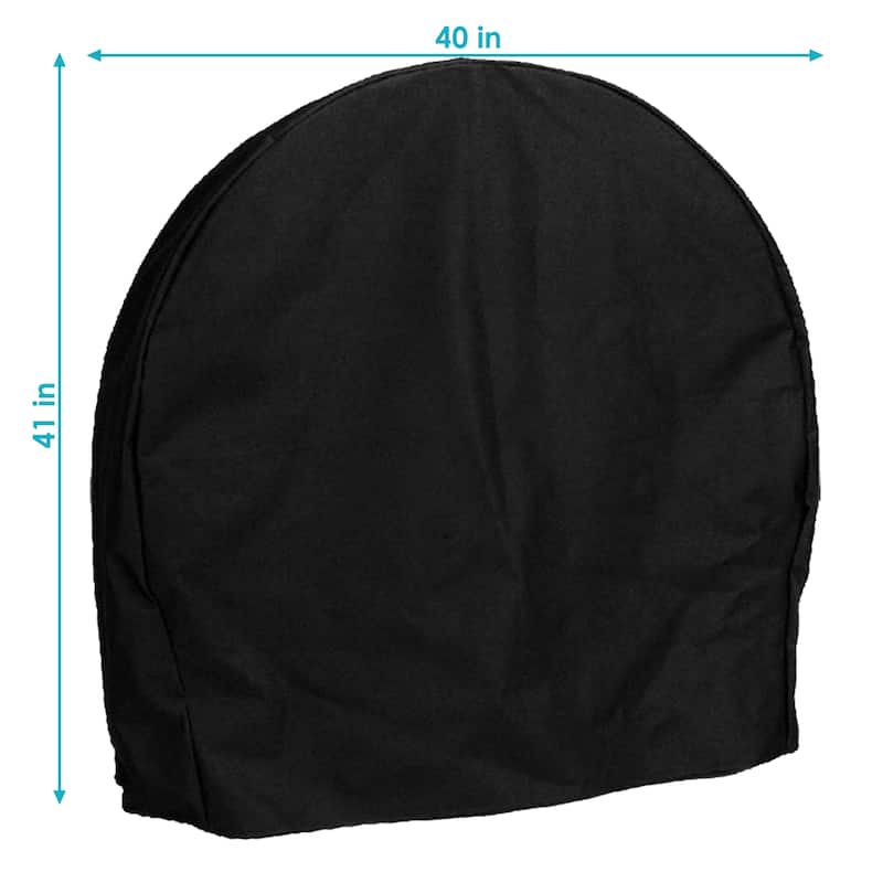 Sunnydaze Firewood Log Hoop Black Steel Easy Access Storage - Multiple Sizes