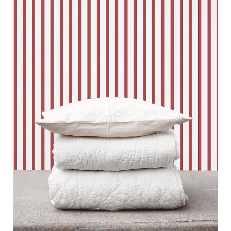 Galerie Wallcoverings Smart Stripes 2 Breton Stripe Vinyl on Non-Woven Matte Wallpaper Roll