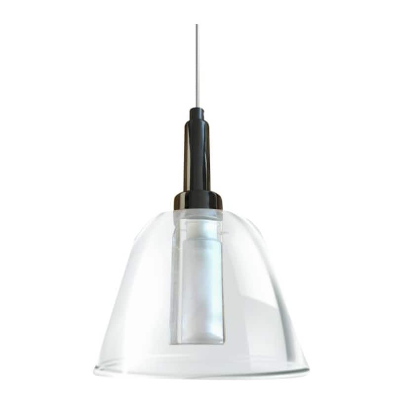 1 Light Mini Pendant Chrome Finish with Clear Glass - 8.5" x 5.5" x 5.5" - 8.5" x 5.5" x 5.5"