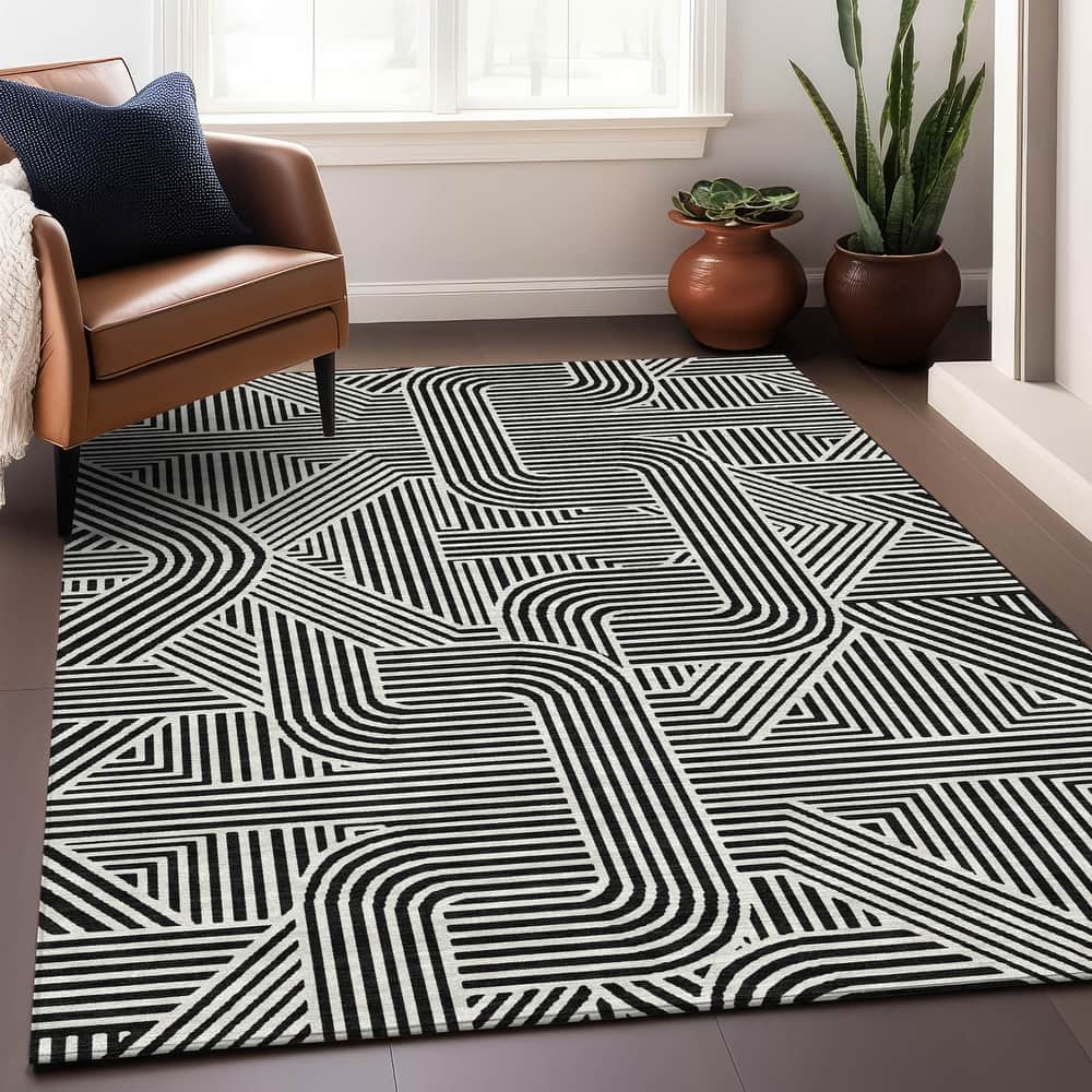 Premium Washable Super Soft Modern Geo Mayfield Rug