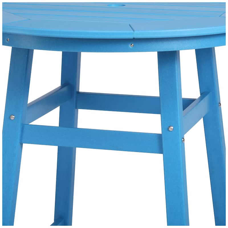 Polytrends Laguna Hdpe All Weather Outdoor Patio 35" Round Counter Table