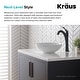 preview thumbnail 7 of 11, KRAUS 13 inch Viva Round White Porcelain Ceramic Vessel Bathroom Sink