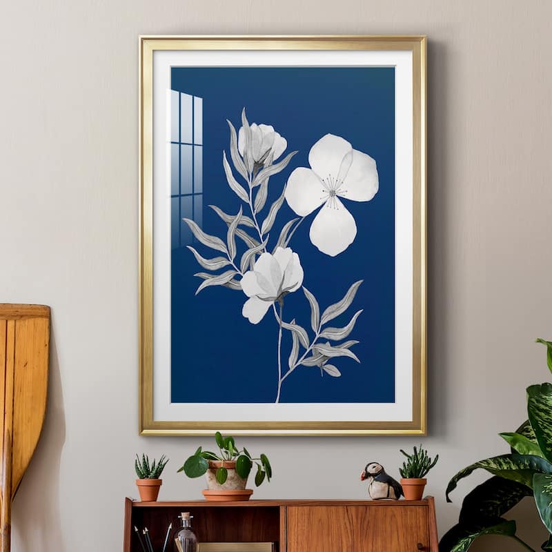 Indigo Sketch II Premium Framed Print - Ready to Hang