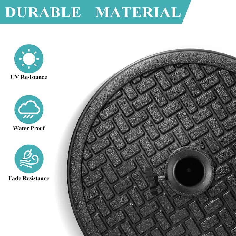 Pellebant 30 to 45 lbs Heavy Duty Round Concrete Umbrella Base for Market Umbrella
