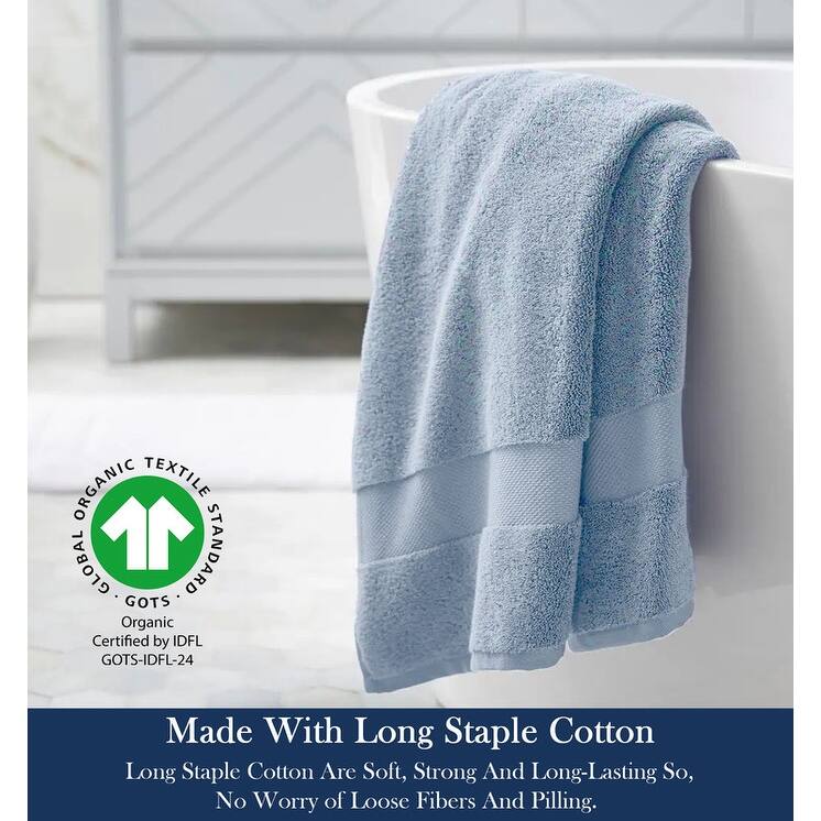 Delara Organic Cotton Feather Touch Quick Dry 650 GSM Bath Sheet, 36"X70"