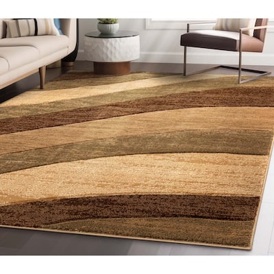 Well Woven Good Vibes Cecilia Modern Striped 3D Hand-Carved Area Rug