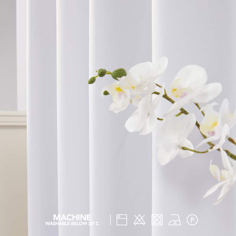 Deconovo 100 Percent Blackout Double Layers Lined Curtain (2 Panel)