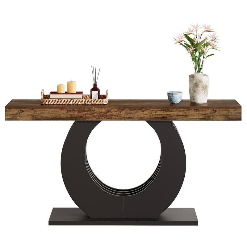 63" Console Table, Long Sofa Entryway Accent Table, Living Room Hallway Behind Sofa Table