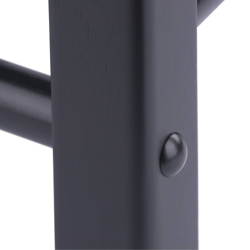 Element 2-Pc Square Legs Dining Stool Set, Black Finish - N/A