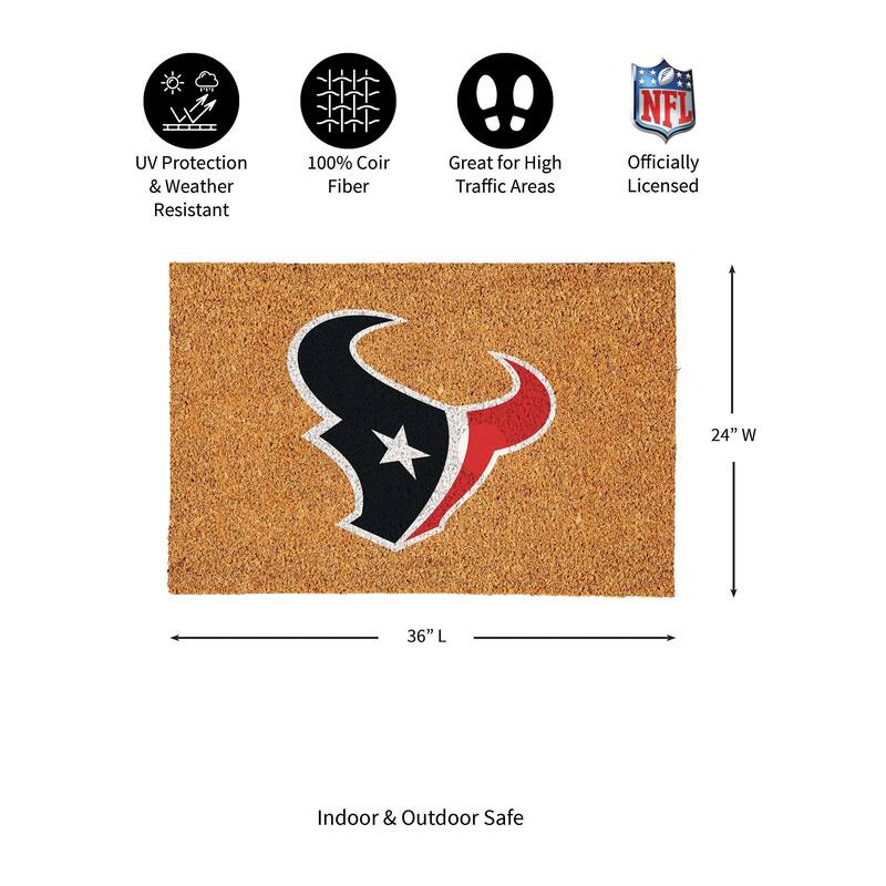 Houston Texans Full Color Indoor/Outdoor Coir Mat