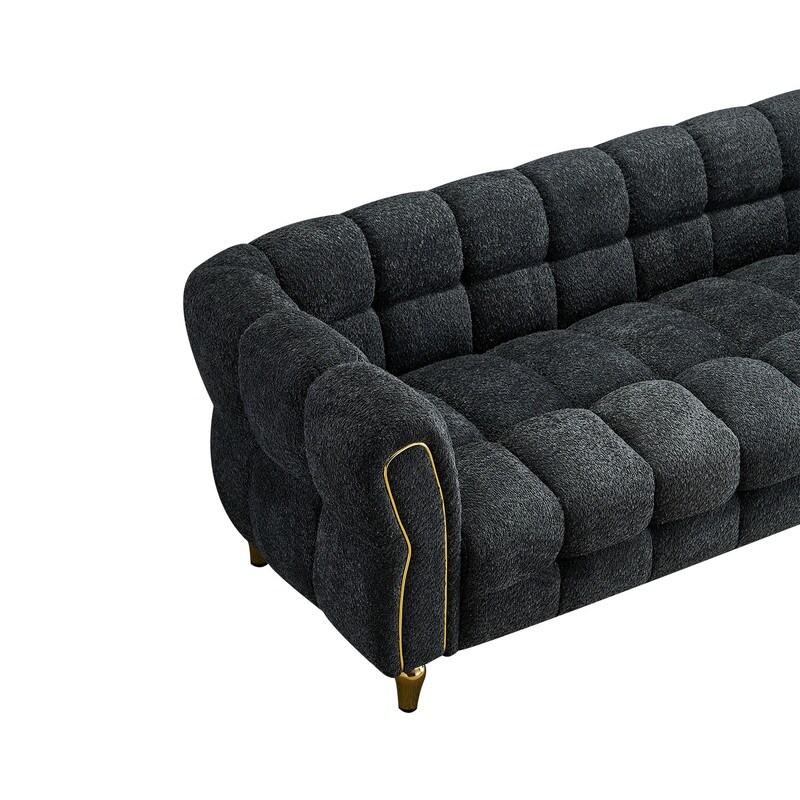 87'' Modern Upholstered Design Fabric Sofa,Tufted Back,3 Seat