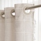 preview thumbnail 15 of 39, No Hooks Linen Textured Geometric Tassels Shower Curtain with Snap-in Liner