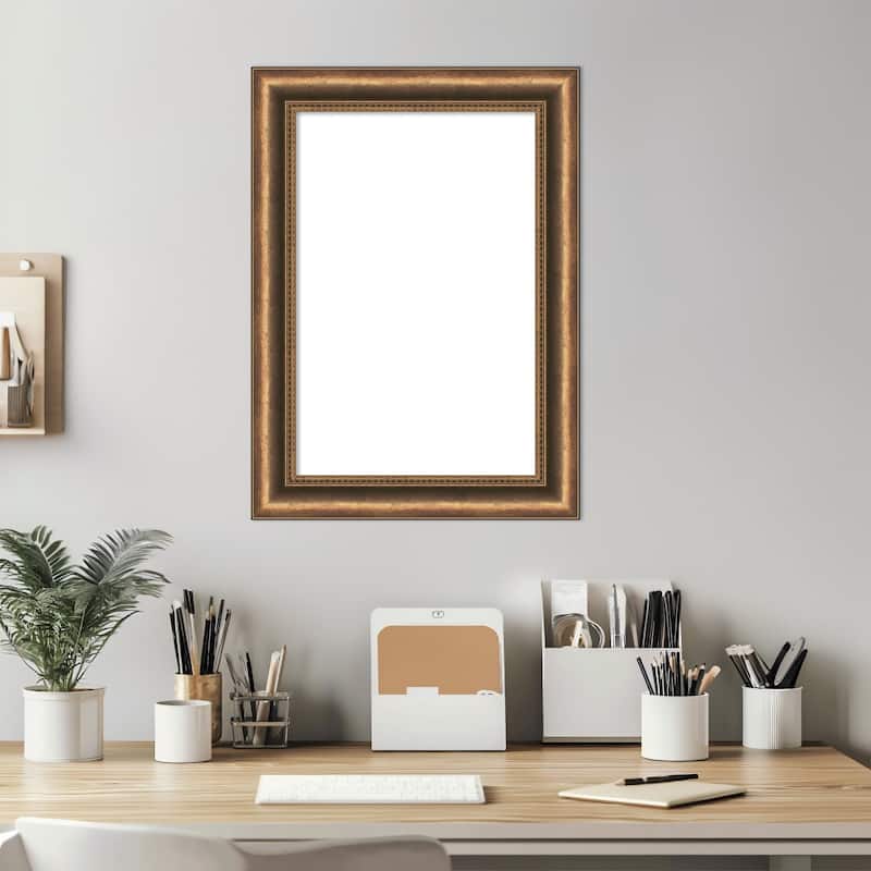 Amanti Art Manhattan Bronze Narrow Framed Dry Erase Magnetic Board