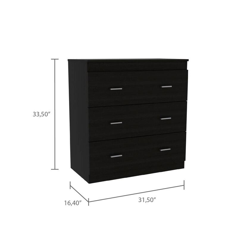 Medway 3 Piece Bedroom Set, 2 Cocora 6 Drawer Double Dressers + Capri Three Drawer Dresser