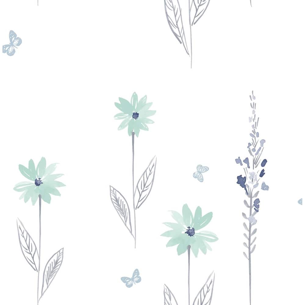 Seabrook Designs Day Dreamers Daisy Field Unpasted Wallpaper