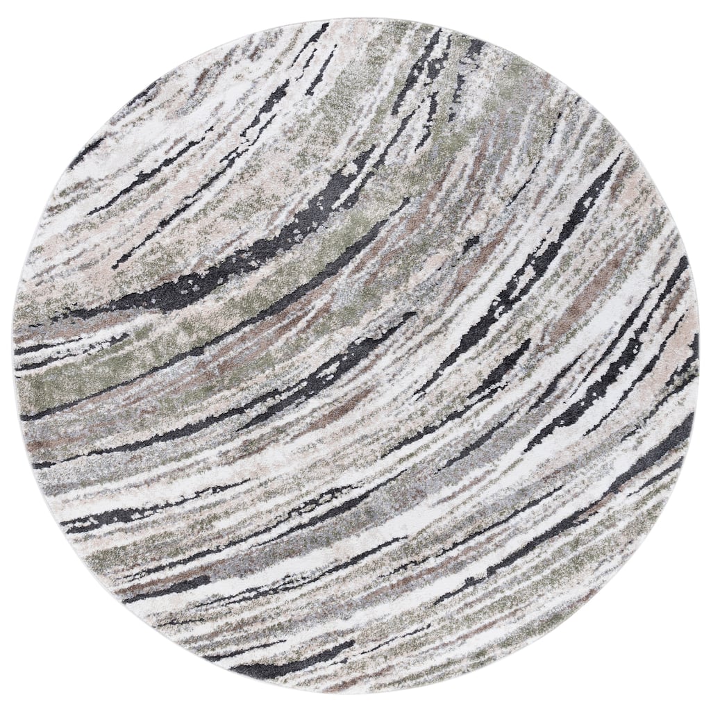 SAFAVIEH Opal Bevin Modern Contemporary Abstract Rug - 6'7" Round