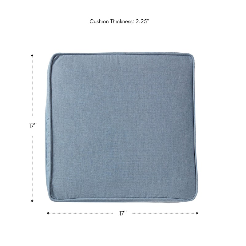 Sunbrella Indoor/ Outdoor 17-inch Square Corded Chair Pad (Set of 2)
