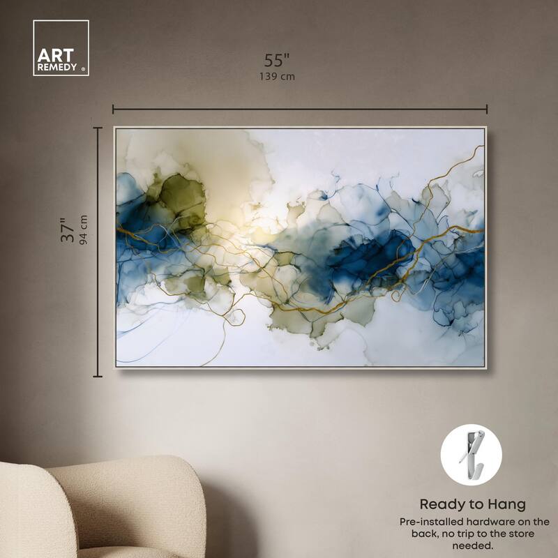 Fluid Geode Canvas by Art Remedy