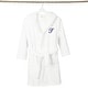 preview thumbnail 82 of 100, Sweet Kids 100% Polyester SUPER PLUSH Double Brushed Hooded Bathrobe with Navy Script Monogram
