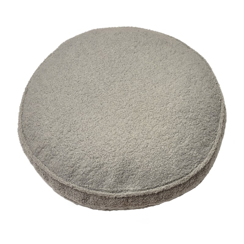 Edie At Home Fashion Basic 17" Round Velvet Decorative Pillow