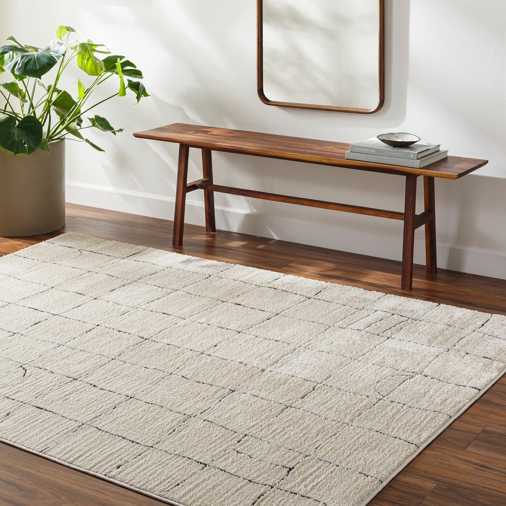 Livabliss Freud Modern Abstract Grid Area Rug