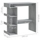preview thumbnail 19 of 48, vidaXL Bar Table with Storage Rack 39.4"x19.7"x40" Engineered Wood - 39.4" x 19.7" x 40"