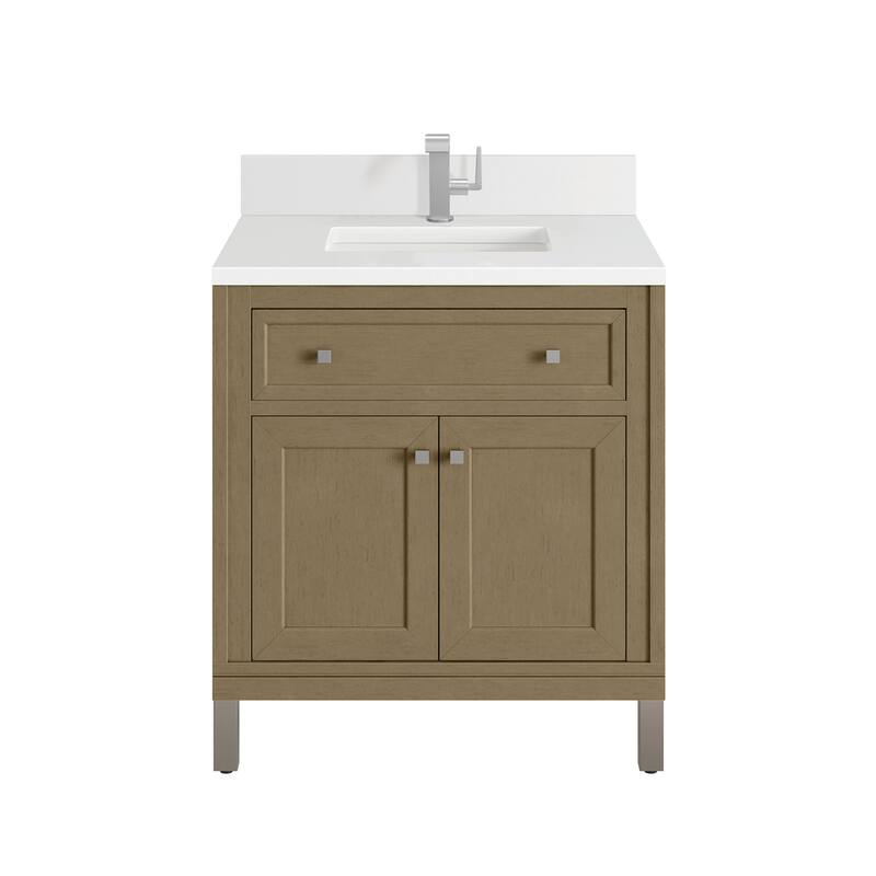 Chicago 30" Single Vanity, Walnut Whisper